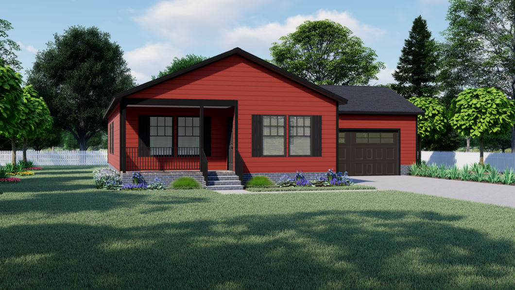 AAC-RESIDENCE SECTIONAL-CENTER ST 5228-MS014 SECT ELEVATION 2 - All American Dream Homes AAC-RESIDENCE SECTIONAL-CENTER ST 5228-MS014 SECT ELEVATION 2 | AADH