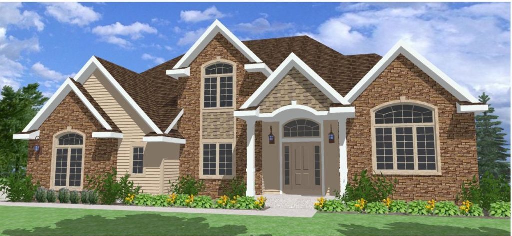 AAA-TWO-STORY-418-BARRINGTON-EXTERIOR-ELEVATION - All American Dream Homes AAA-TWO-STORY-418-BARRINGTON-EXTERIOR-ELEVATION | AADH
