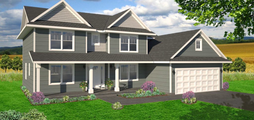 AAA-TWO-STORY-421-DELAFIELD-EXTERIOR-ELEVATION - All American Dream Homes AAA-TWO-STORY-421-DELAFIELD-EXTERIOR-ELEVATION | AADH