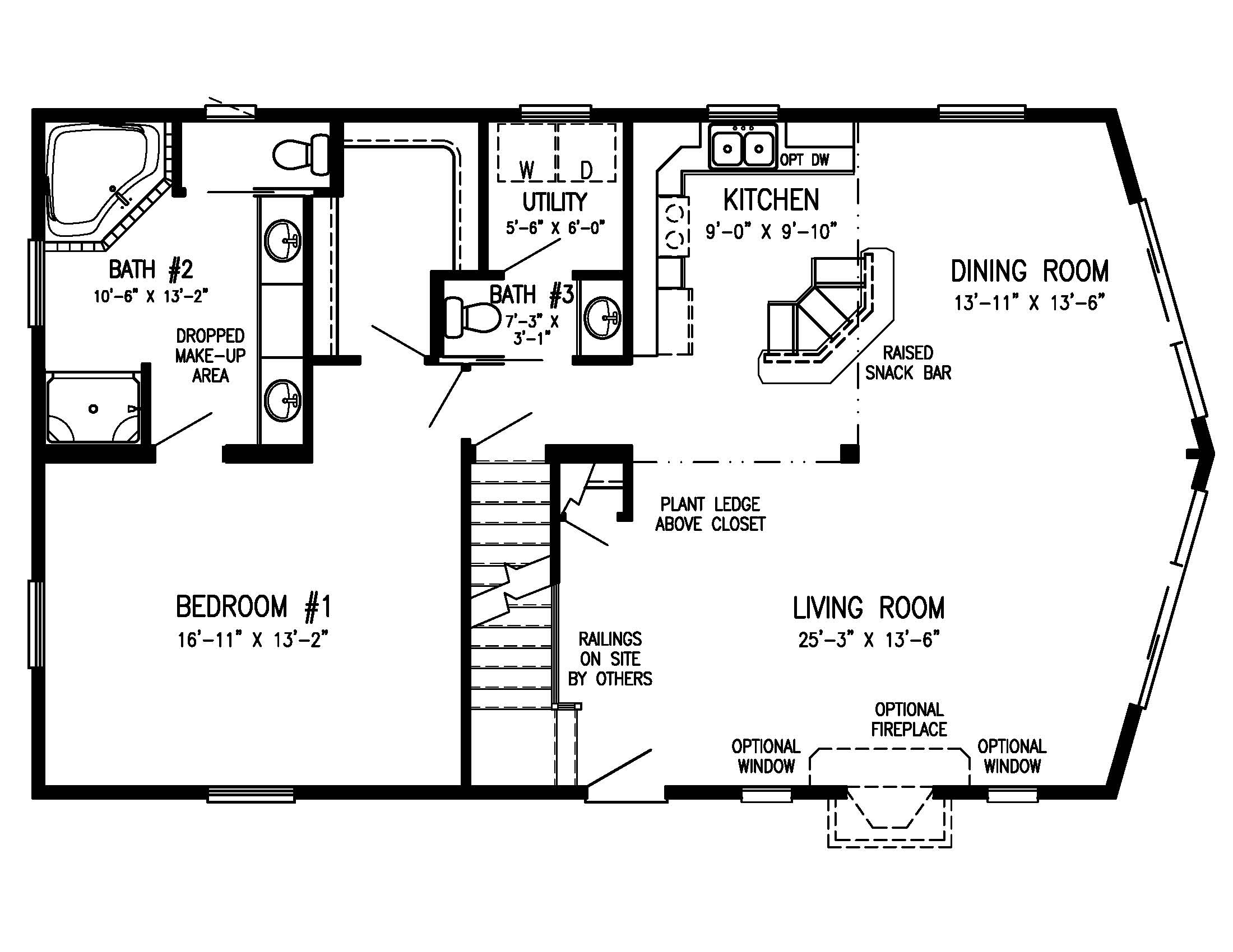 Tamarack 1st Floor Plan All American Dream Homes