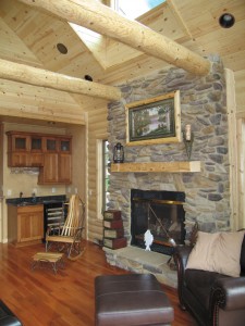 Timber Lodge LR fireplace-wet bar